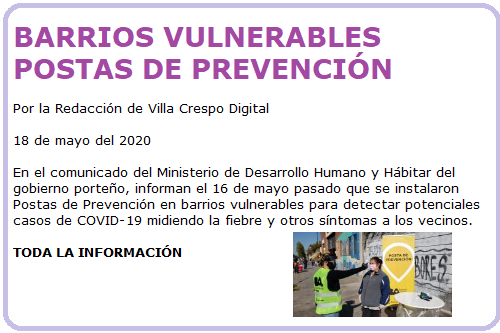 POSTAS EN BARRIOS VULNERABLES